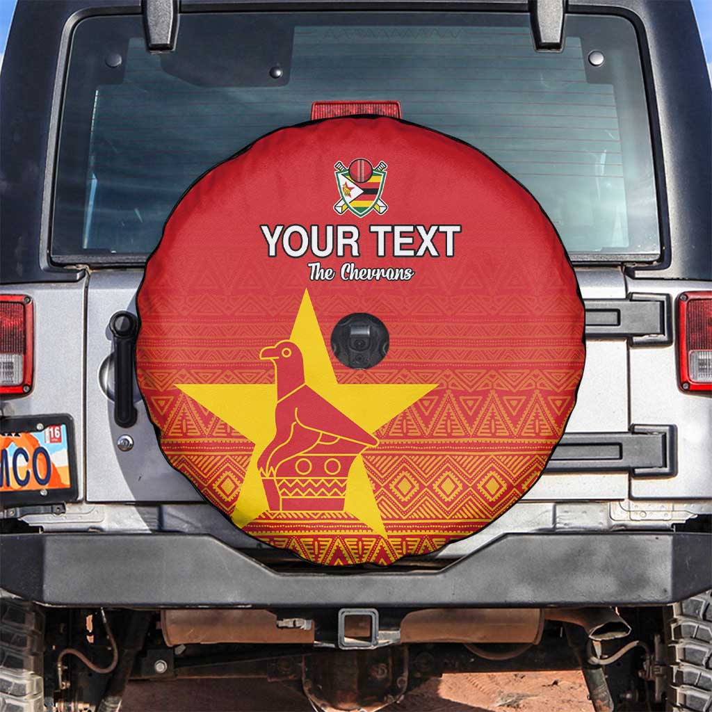 Custom Zimbabwe Cricket Spare Tire Cover Go Chevrons