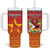 Custom Zimbabwe Cricket Tumbler With Handle Go Chevrons