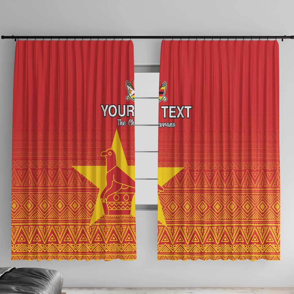 Custom Zimbabwe Cricket Window Curtain Go Chevrons