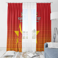Custom Zimbabwe Cricket Window Curtain Go Chevrons