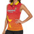 Custom Zimbabwe Cricket Women Sleeveless Polo Shirt Go Chevrons