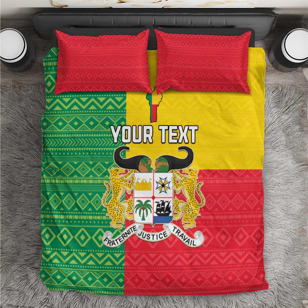 Personalised Benin Bedding Set Coat Of Arms Flag Style