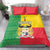 Personalised Benin Bedding Set Coat Of Arms Flag Style