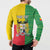 Personalised Benin Button Sweatshirt Coat Of Arms Flag Style