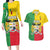 Personalised Benin Couples Matching Long Sleeve Bodycon Dress and Hawaiian Shirt Coat Of Arms Flag Style