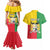 Personalised Benin Couples Matching Mermaid Dress and Hawaiian Shirt Coat Of Arms Flag Style