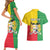 Personalised Benin Couples Matching Short Sleeve Bodycon Dress and Hawaiian Shirt Coat Of Arms Flag Style