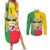 Personalised Benin Couples Matching Summer Maxi Dress and Long Sleeve Button Shirt Coat Of Arms Flag Style