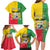 Personalised Benin Family Matching Long Sleeve Bodycon Dress and Hawaiian Shirt Coat Of Arms Flag Style