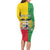 Personalised Benin Family Matching Long Sleeve Bodycon Dress and Hawaiian Shirt Coat Of Arms Flag Style