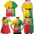 Personalised Benin Family Matching Off Shoulder Maxi Dress and Hawaiian Shirt Coat Of Arms Flag Style