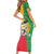 Personalised Benin Family Matching Short Sleeve Bodycon Dress and Hawaiian Shirt Coat Of Arms Flag Style