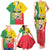 Personalised Benin Family Matching Tank Maxi Dress and Hawaiian Shirt Coat Of Arms Flag Style