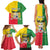 Personalised Benin Family Matching Tank Maxi Dress and Hawaiian Shirt Coat Of Arms Flag Style