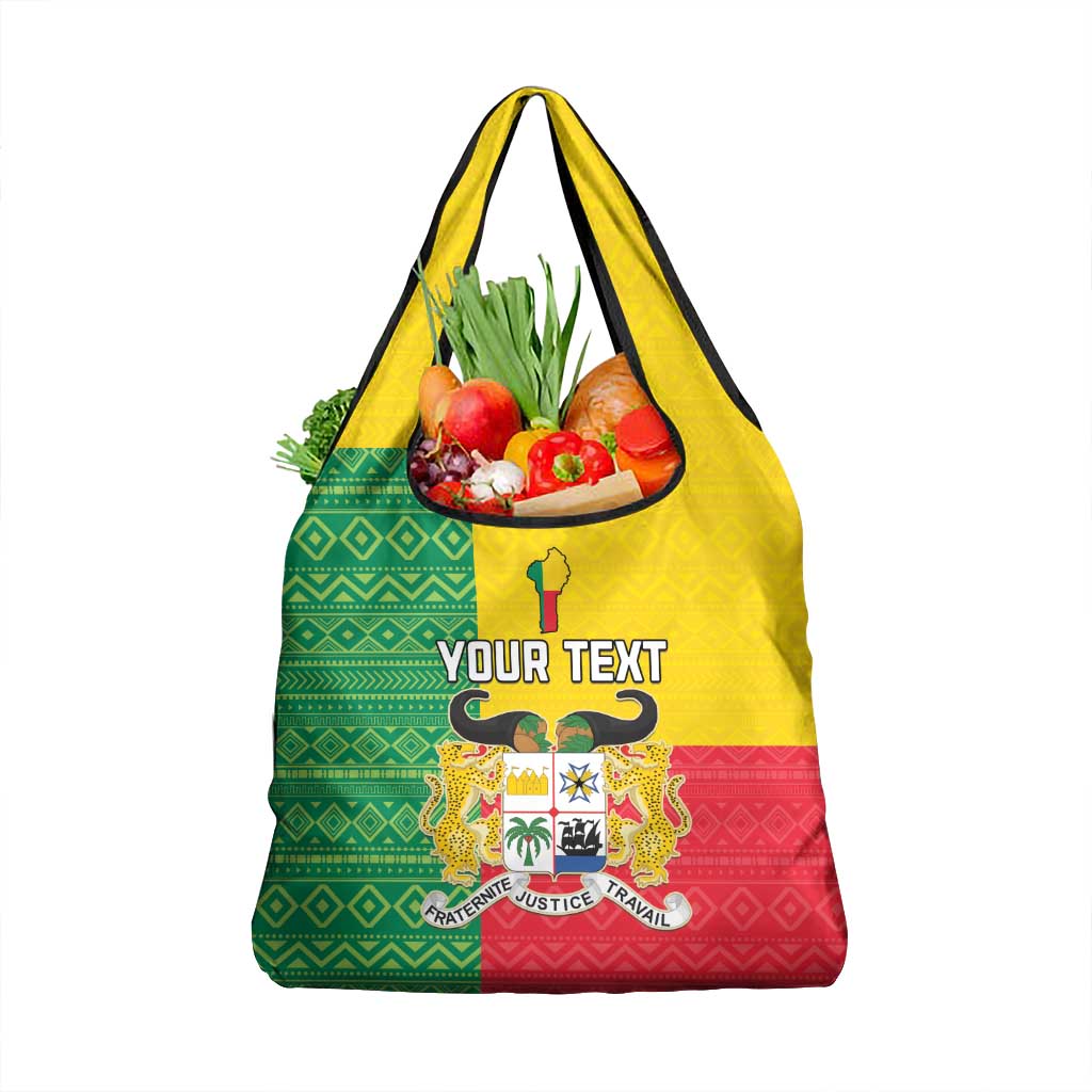 Personalised Benin Grocery Bag Coat Of Arms Flag Style