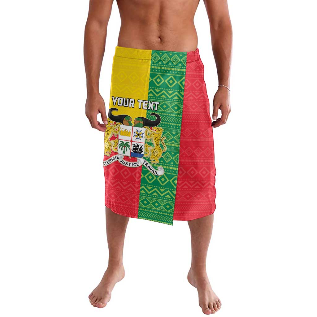 Personalised Benin Lavalava Coat Of Arms Flag Style