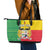 Personalised Benin Leather Tote Bag Coat Of Arms Flag Style