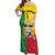 Personalised Benin Off Shoulder Maxi Dress Coat Of Arms Flag Style