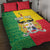 Personalised Benin Quilt Bed Set Coat Of Arms Flag Style