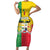 Personalised Benin Short Sleeve Bodycon Dress Coat Of Arms Flag Style