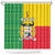 Personalised Benin Shower Curtain Coat Of Arms Flag Style