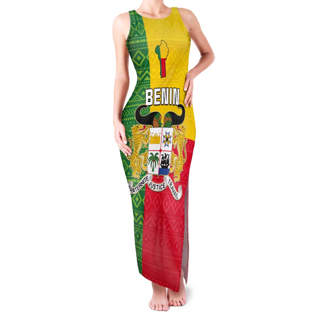 Personalised Benin Tank Maxi Dress Coat Of Arms Flag Style