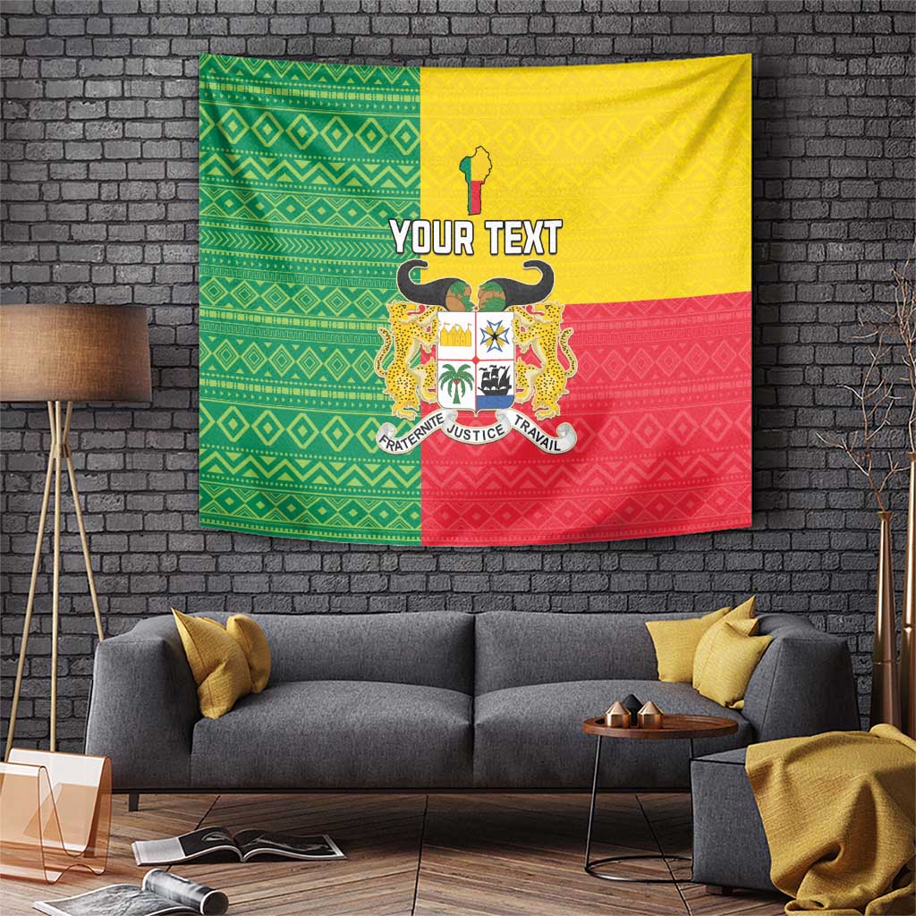 Personalised Benin Tapestry Coat Of Arms Flag Style