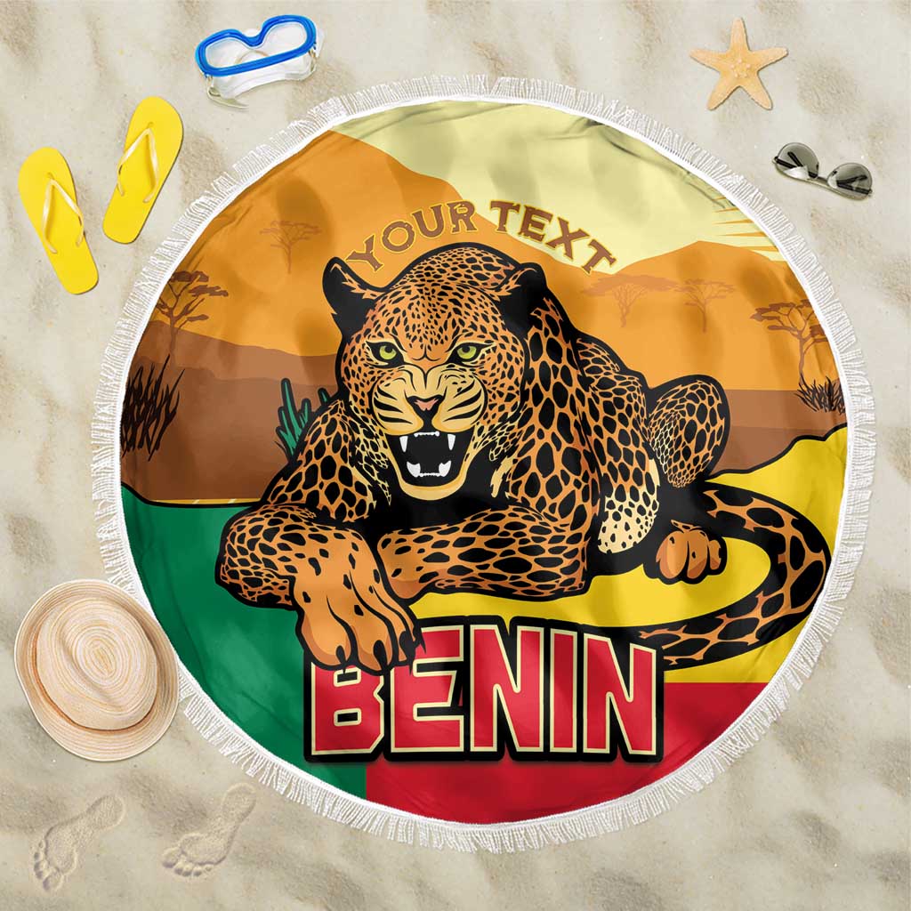 Personalised Benin Leopard Beach Blanket Stay True - Stay Wild