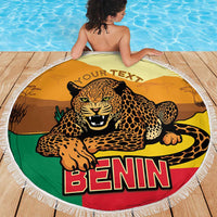 Personalised Benin Leopard Beach Blanket Stay True - Stay Wild