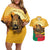 Personalised Benin Leopard Couples Matching Off Shoulder Short Dress and Hawaiian Shirt Stay True - Stay Wild