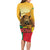 Personalised Benin Leopard Family Matching Long Sleeve Bodycon Dress and Hawaiian Shirt Stay True - Stay Wild