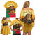 Personalised Benin Leopard Family Matching Off Shoulder Short Dress and Hawaiian Shirt Stay True - Stay Wild