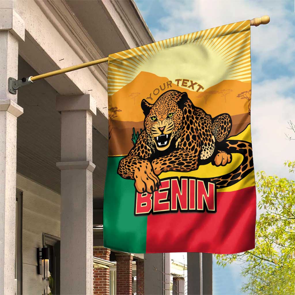 Personalised Benin Leopard Garden Flag Stay True - Stay Wild