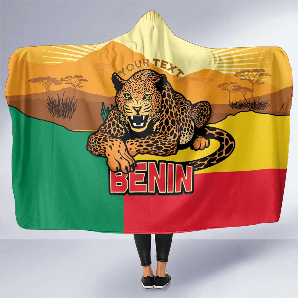 Personalised Benin Leopard Hooded Blanket Stay True - Stay Wild