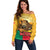 Personalised Benin Leopard Off Shoulder Sweater Stay True - Stay Wild