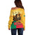 Personalised Benin Leopard Off Shoulder Sweater Stay True - Stay Wild