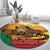 Personalised Benin Leopard Round Carpet Stay True - Stay Wild