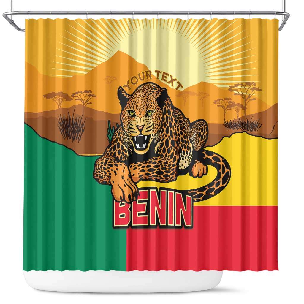 Personalised Benin Leopard Shower Curtain Stay True - Stay Wild