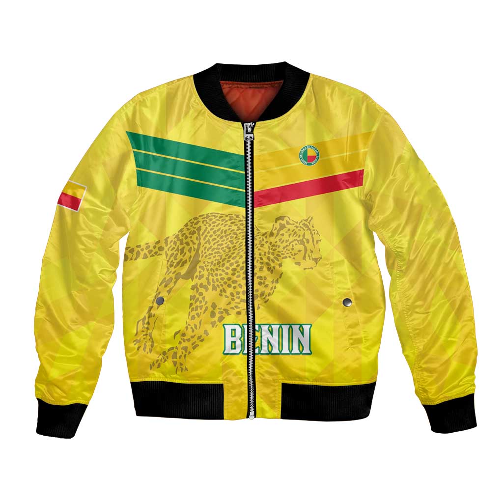 Custom Benin Football Bomber Jacket Go Cheetahs