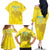 Custom Benin Football Family Matching Off The Shoulder Long Sleeve Dress and Hawaiian Shirt Go Cheetahs