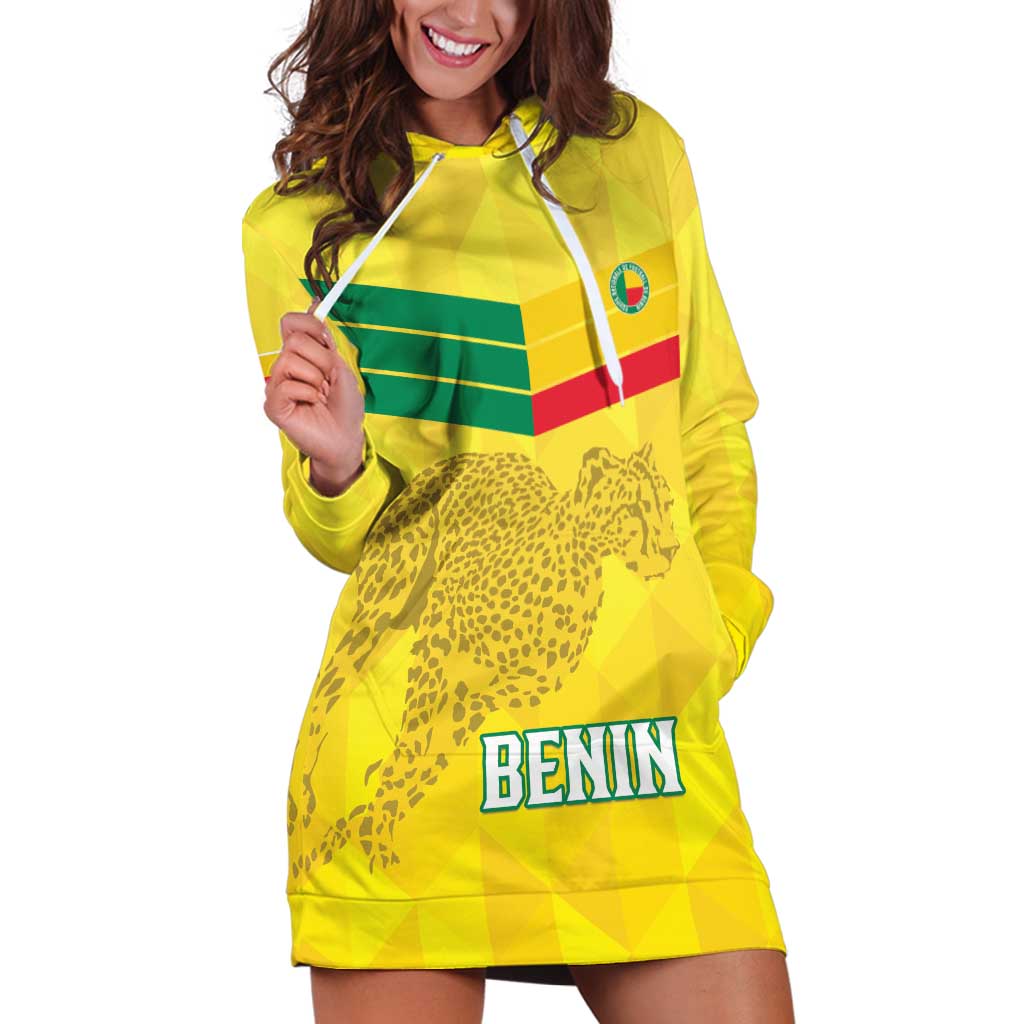 Custom Benin Football Hoodie Dress Go Cheetahs