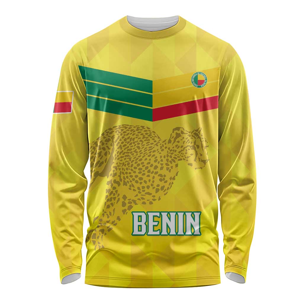 Custom Benin Football Long Sleeve Shirt Go Cheetahs