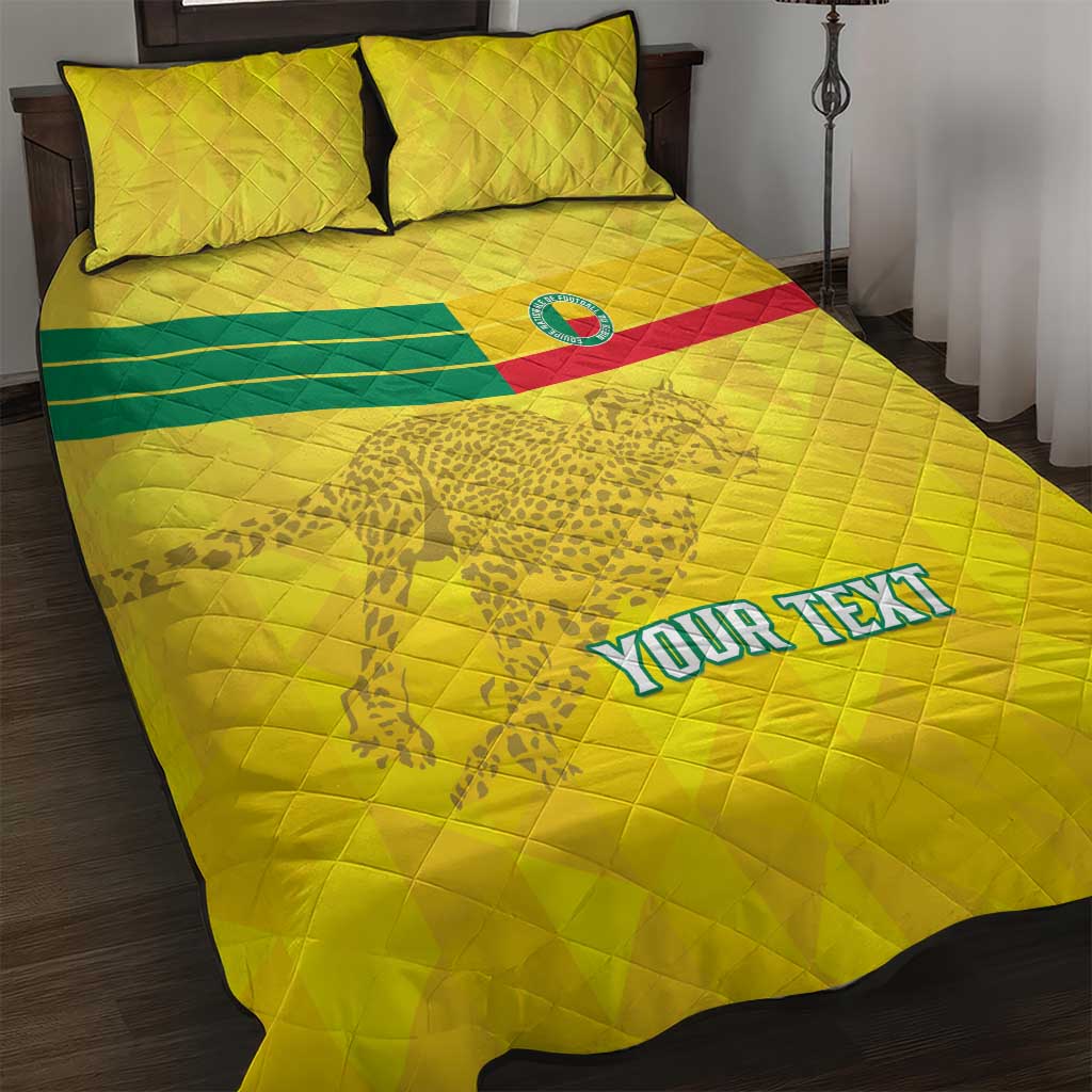 Custom Benin Football Quilt Bed Set Go Cheetahs