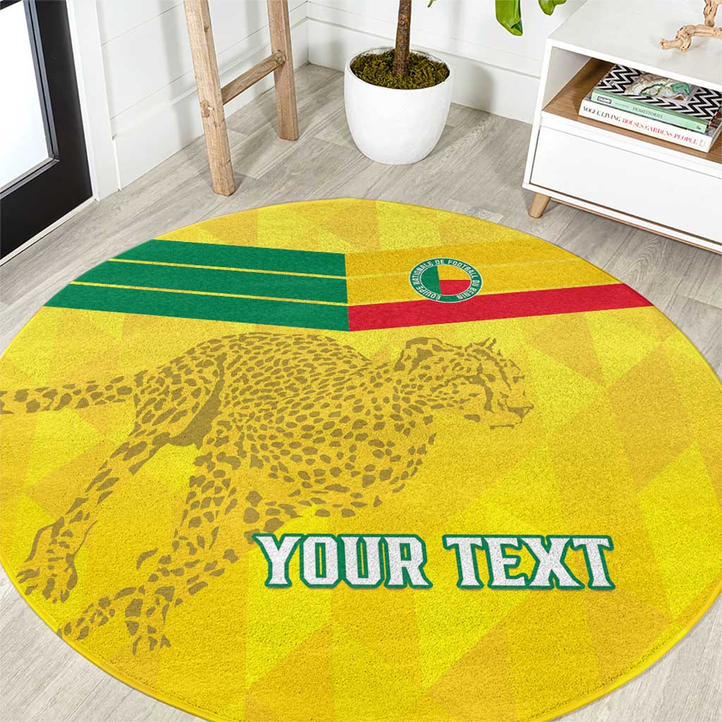 Custom Benin Football Round Carpet Go Cheetahs