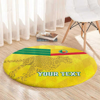 Custom Benin Football Round Carpet Go Cheetahs