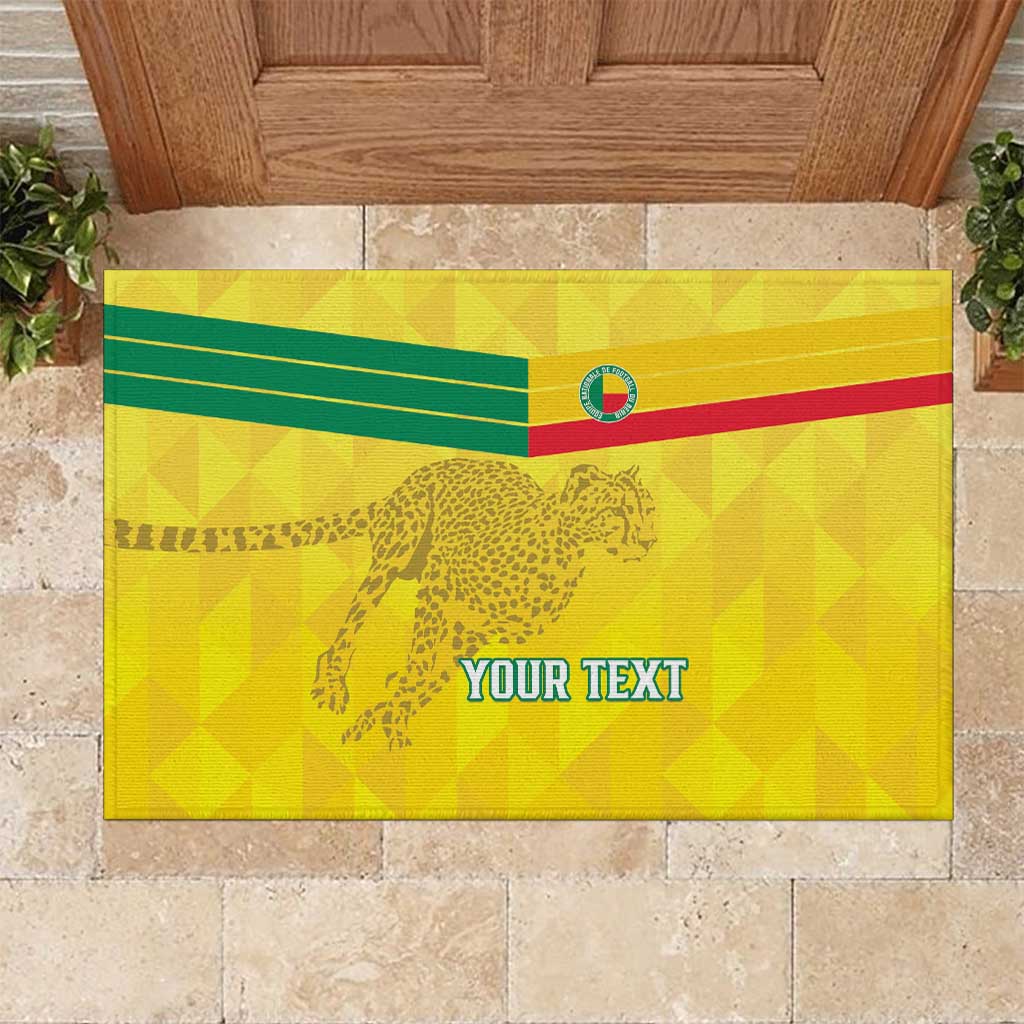 Custom Benin Football Rubber Doormat Go Cheetahs