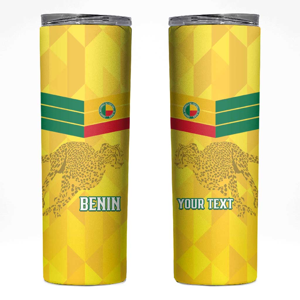 Custom Benin Football Skinny Tumbler Go Cheetahs