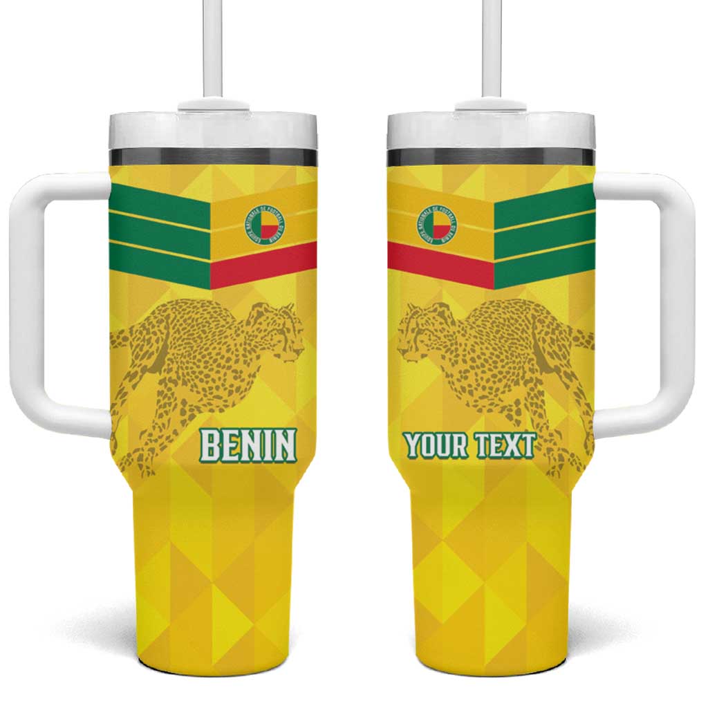 Custom Benin Football Tumbler With Handle Go Cheetahs