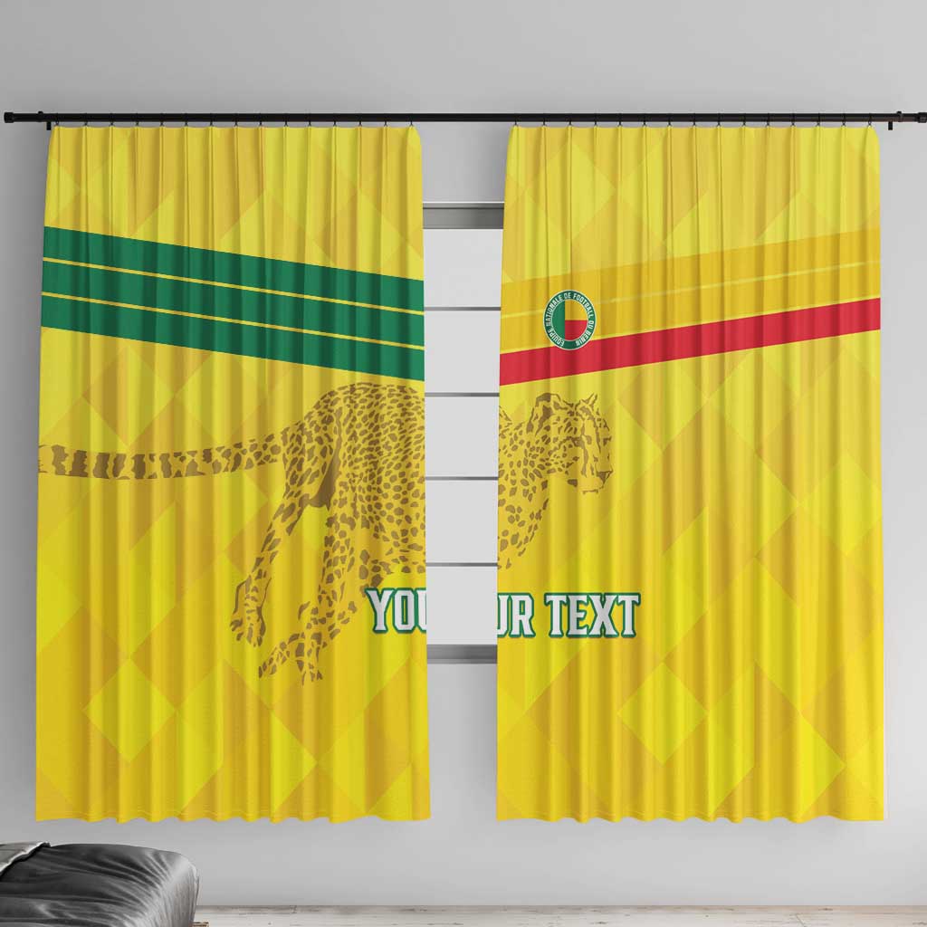 Custom Benin Football Window Curtain Go Cheetahs