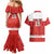 Custom Canada Ice Hockey Couples Matching Mermaid Dress and Hawaiian Shirt Beaver Mascot With Champions Trophy